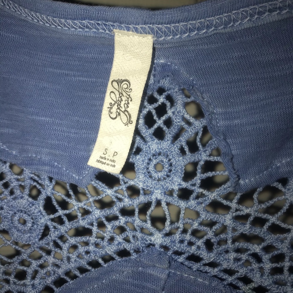 Free People Blue Shirt Small - Picture 2 of 3